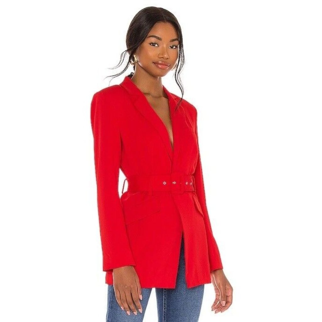 Nbd Niko Blazer Red Basic Jacket Revolve